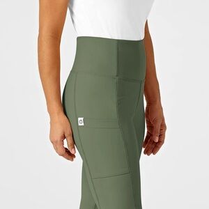 High-Waist Olive Green Pocket Leggings - Women Pants & Jumpsuits